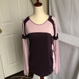 Brooks Long Sleeve Pink and Purple Tee